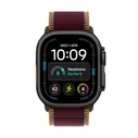 Apple Watch Ultra 4 Titanium 49mm (Black Titanium με Burgundy Trail Loop - M/L)