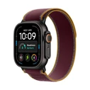 Apple Watch Ultra 4 Titanium 49mm (Black Titanium με Burgundy Trail Loop - M/L)