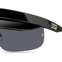 Dsquared2 Ανδρικά Γυαλιά Ηλίου με Μαύρο Κοκκάλινο Σκελετό και Γκρι Φακό D2 0139/S 807/IR