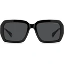 Polaroid Unisex Γυαλιά Ηλίου με Μαύρο Κοκκάλινο Σκελετό και Μαύρο Φακό pld6223/s/x 807/M9