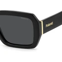Polaroid Unisex Γυαλιά Ηλίου με Μαύρο Κοκκάλινο Σκελετό και Μαύρο Φακό pld6223/s/x 807/M9