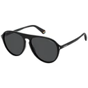 Polaroid Unisex Γυαλιά Ηλίου με Μαύρο Κοκκάλινο Σκελετό και Μαύρο Polarized Φακό PLD6225/S 807/M9