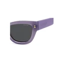 Polaroid Γυναικεία Γυαλιά Ηλίου με Μωβ Κοκκάλινο Σκελετό και Γκρι Φακό PLD6237/S/X 789/M9