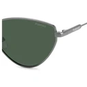 Polaroid Γυναικεία Γυαλιά Ηλίου με Ασημί Μεταλλικό Σκελετό και Πράσινο Φακό PLD6234/S/X ASR/UC