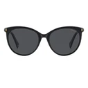 Polaroid Γυναικεία Γυαλιά Ηλίου με Μαύρο Κοκκάλινο Σκελετό και Μαύρο Φακό PLD6231/S 807/M9