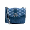 Michael Kors Greenwich Υφασμάτινη Γυναικεία Τσάντα Ώμου Μπλε 35T5SGRC1J-NAV