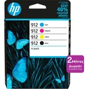 HP 912 Γνήσιο Πακέτο 4 Μελανιών Εκτυπωτή InkJet Κίτρινο / Κυανό / Ματζέντα / Μαύρο (6ZC74AE)