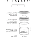Airscape Classic Stainless Steel Coffee Storage Canister - Medium (Matte White)