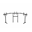 Next Level Racing NLR-A010 Free-Standing Triple TV/Monitor Stand, 3x 32-65 inches, Max Load 70 kg, VESA 75x75 to 450x660 mm