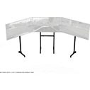 Next Level Racing NLR-A010 Free-Standing Triple TV/Monitor Stand, 3x 32-65 inches, Max Load 70 kg, VESA 75x75 to 450x660 mm