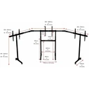 Next Level Racing NLR-A010 Free-Standing Triple TV/Monitor Stand, 3x 32-65 inches, Max Load 70 kg, VESA 75x75 to 450x660 mm