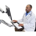 Ergotron LX Επιτοίχια Βάση Πληκτρολογίου με Βραχίονα Ασημί 45-354-026