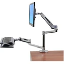 Ergotron WorkFit-LX Sit-Stand Desk Mount System for Monitor and Keyboard Arm (up to 42") - Silver