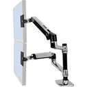 Ergotron LX Dual Stacking Arm Desk Mount for 2 Monitors up to 40" - White (MPN 45-509-216)