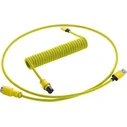 CableMod PRO Coiled Spiral USB 2.0 Cable USB-C to USB-A Dominator Yellow 1.5m (CM-PKCA-CYAY-KY150KY-R)