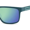 Polaroid Ανδρικά Γυαλιά Ηλίου με Μπλε Κοκκάλινο Σκελετό και Πράσινο Καθρέφτη Φακό PLD2157/S PYW/5Z