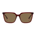 Polaroid Γυναικεία Γυαλιά Ηλίου με Μπορντό Κοκκάλινο Σκελετό και Καφέ Φακό PLD4163/S LHF/SP
