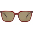 Polaroid Γυναικεία Γυαλιά Ηλίου με Μπορντό Κοκκάλινο Σκελετό και Καφέ Φακό PLD4163/S LHF/SP