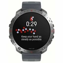 Polar Grit X2 Pro Stainless Steel 49mm Αδιάβροχο Smartwatch με Παλμογράφο (S/L Grey Silicone Strap)