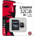 Kingston microSDHC 32GB U1 UHS-I 45MB/sμε αντάπτορα