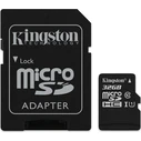 Kingston microSDHC 32GB U1 UHS-I 45MB/sμε αντάπτορα