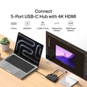 Belkin Connect USB-C 5-in-1 Docking Station with HDMI 4K 60Hz PD 100W Gray