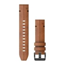 Garmin QuickFit 22mm Replacement Leather Watch Band Brown/Slate Gray 010-12863-05 (fits Fenix 5/5 Plus/6/6 Pro/7/7 Pro/8/E 47mm)