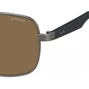 Polaroid Ανδρικά Γυαλιά Ηλίου με Ασημί Σκελετό και Καφέ Polarized Φακό PLD2042/S RW2IG