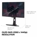 ViewSonic XG272-2K-OLED 27" QHD (2560x1440) OLED HDR Gaming Monitor, 240Hz, 0.02ms GTG