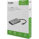 D-Link USB-C Docking Station με HDMI 4K PD Ethernet Ασημί (DUB-M810)