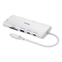 D-Link USB 3.2 Hub 10 Θυρών με σύνδεση USB-C / Ethernet Λευκό DUP-A01