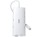 D-Link USB 3.2 Hub 10 Θυρών με σύνδεση USB-C / Ethernet Λευκό DUP-A01