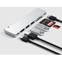 Satechi USB-C Pro Hub Slim Adapter, Silver (ST-HUCPHSS)