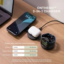 Satechi OntheGo 3-in-1 Wireless Charger Qi2 15W, Black (ST-QTG31K)