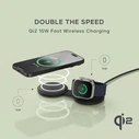 Satechi OntheGo 2-in-1 Wireless Charger Qi2 15W Black (ST-QTG21K)