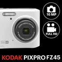 Kodak PIXPRO FZ45 Φωτογραφική Μηχανή Compact 16MP 4x Οπτικό Ζουμ LCD 2.7" Λευκή