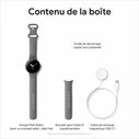 Google Pixel Watch LTE 41mm (4G eSIM, Polished Silver case / Charcoal Active Band)