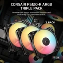 CORSAIR RS120‑R White ARGB PWM Triple Pack — Σετ 3 x 120mm ανεμιστήρων ARGB (λευκό)