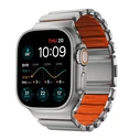 Nomad Stratos Band - Grade 4 Titanium & FKM (Ultra Orange) - Compatible with Apple Watch 49/46/45/44mm