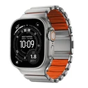 Nomad Stratos Band - Grade 4 Titanium & FKM (Ultra Orange) - Compatible with Apple Watch 49/46/45/44mm