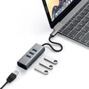 Satechi Hub 3 Θύρων USB 3.1 με σύνδεση USB-C / Ethernet Γκρι ST-TC2N1USB31AM