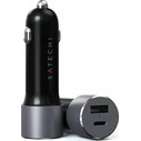 Satechi Φορτιστής Αυτοκινήτου 72W (USB-C PD 60W + USB-A 12W) ST-TCPDCCM — Μαύρο/Γκρι