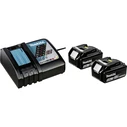 Makita Σετ 2 Μπαταριών 18V 5Ah Li‑ion BL1860B με Φορτιστή DC18RC