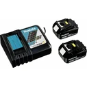 Makita 2x 18V 5.0Ah Lithium-Ion Battery Set with DC18RC Charger & MAKPAC Case - Model 197624-2