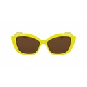 Karl Lagerfeld Γυναικεία Γυαλιά Ηλίου με Κίτρινο Κοκκάλινο Σκελετό και Καφέ Φακό KL6102S-703