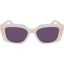 Karl Lagerfeld Γυναικεία Γυαλιά Ηλίου με Λευκό Κοκκάλινο Σκελετό και Μωβ Φακό KL6125S-280