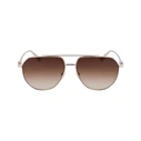 Longchamp Γυναικεία Γυαλιά Ηλίου με Καφέ Μεταλλικό Σκελετό και Καφέ Φακό LO174S 727