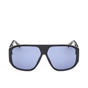 Guess Ανδρικά Γυαλιά Ηλίου με Μαύρο Κοκκάλινο Σκελετό και Μπλε Φακό GU00135 01V