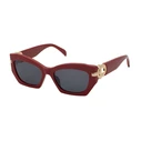TOUS Women Sunglasses TOC23 03G6 (SKUSTOC23-5403G6) 54/18/140 mm Cat Eye Red Acetate Frame Grey Lenses