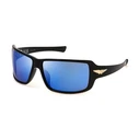 POLICE Sunglasses SPLN37M650Z42 (65/14/115 mm) Black Frame, Blue/Black Lens - Men's/Unisex